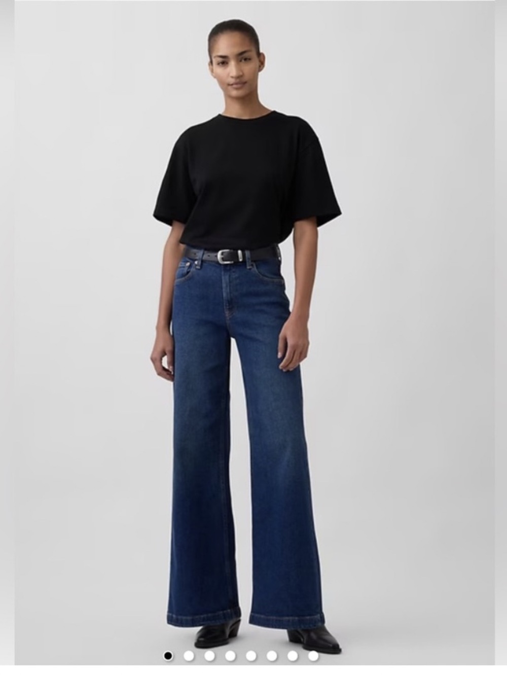 New Gap Tall High Rise Stride Wide-Leg Jeans size 26T